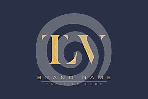 TLV abstract letter logo design