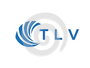 TLV letter logo design on white background. TLV creative circle letter logo photo