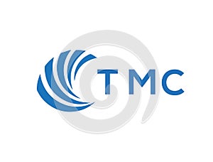 TMC letter logo design on white background. TMC creative circle letter logo