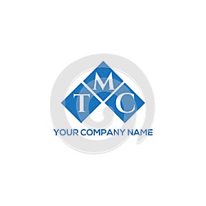 TMC letter logo design on WHITE background. TMC creative initials letter logo concept.