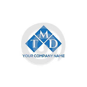 TMD letter logo design on WHITE background. TMD creative initials letter logo concept. photo