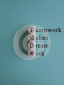 TMDW Teamwork makes dream work symbol.