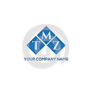 TMZ letter logo design on WHITE background. TMZ creative initials letter logo concept.