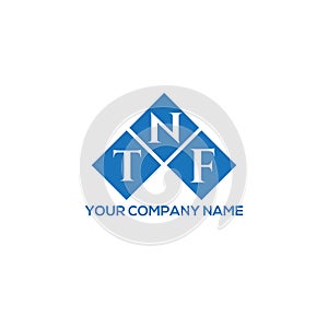 TNF letter logo design on WHITE background. TNF creative initials letter logo concept.