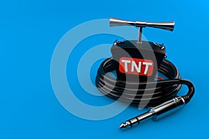 TNT detonator with audio cable
