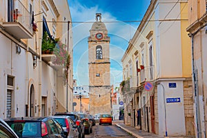 To the bell tower called Campanile in Manfredonia, Foggia, Gargano