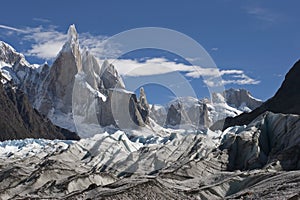 To Cerro Torre glacier, Patagonia, Argentina photo