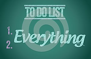To do everything. to do list illustration