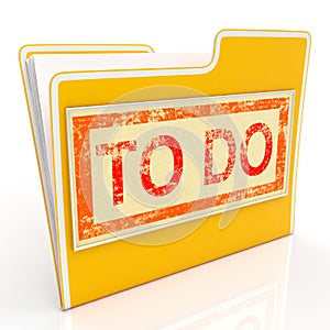 To Do File Shows Organise And Planning Tasks