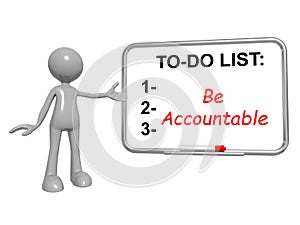 To do list be accountable on board photo