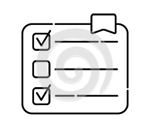 To do list black line icon