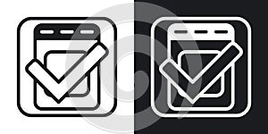 To-do list or checklist app icon for smartphone, tablet, laptop or other smart device with mobile interface