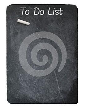 To Do List concept using chalk on slate blackboard