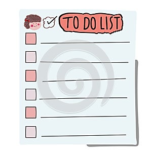 To do list cute illustrations art design.