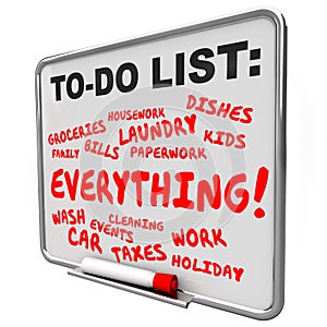 To Do List Everything Message Board Jobs Tasks Chores