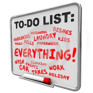 To Do List Everything Message Board Jobs Tasks Chores photo
