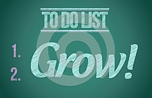 To do list grow concept illustration design