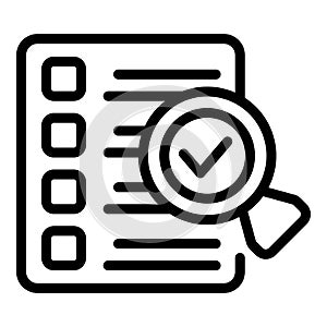 To do list icon outline vector. Point key