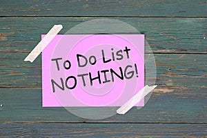 To do list nothing