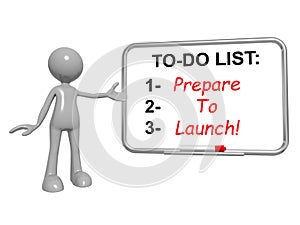 To do list prepare to launch on board