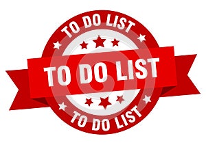 to do list ribbon sign