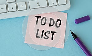 To Do List text, close-up A handwritten outline of the to-do list on a small notepad