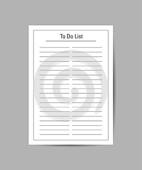 To do list on white background, with flat design
