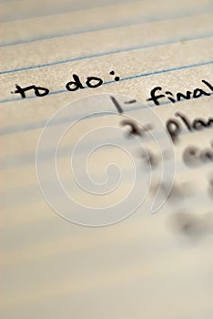 To Do List Written on Notebook for Organization