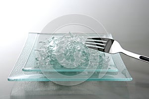 To eat today we have broken glass