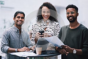 To have good business you need a good team. a group of young businesspeople having a meeting at a conference.