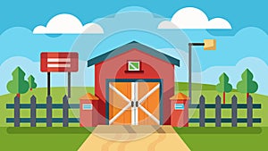 To prevent uninvited critters a farm installs a biometric gate for their barn to only allow their own animals inside photo