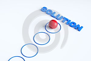 To reach a solution. Step by step problem solving in business