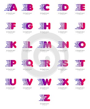 A to Z Abstract letter logo vector on white background