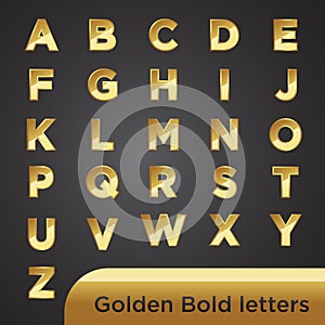 a to z gold letter golden fonts bold gold bar font type face best for logos