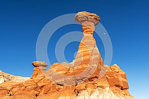 Toadstool Hoodoo rock formations in Kanab Utah photo