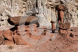 Toadstool Trail in Utah north of Page. Grand Staircase Escalante National Mon.