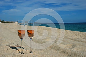 Toast at the beach photo