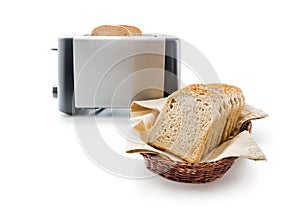 Toast bread and toaster