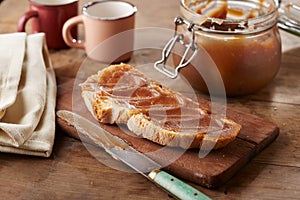 Toast with creme de marrons photo