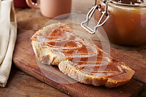 Toast with creme de marrons photo