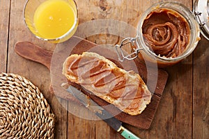 Toast with creme de marrons photo