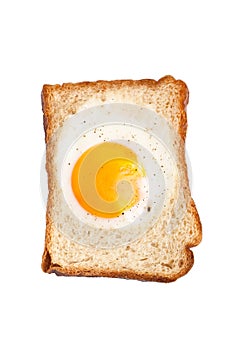 Toast with egg inside