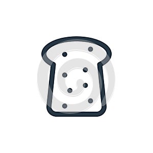 toast icon vector from food drink concept. Thin line illustration of toast editable stroke. toast linear sign for use on web and