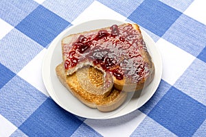 Toast with jam