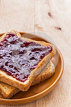 Toast with jam