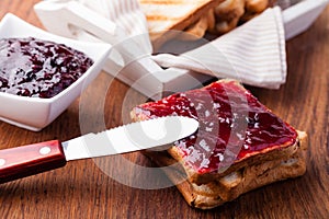 Toast with jam