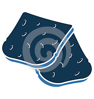 Toast Line Vector Isolated Icon customized and editable