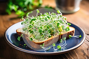 Toast with Microgreens, Generative AI