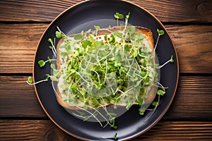 Toast with Microgreens, Generative AI