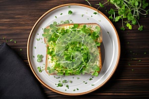 Toast with Microgreens, Generative AI